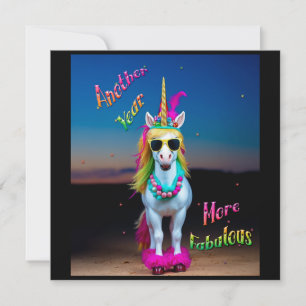 Carte d'anniversaire Unicorn Sassy personnalisatio