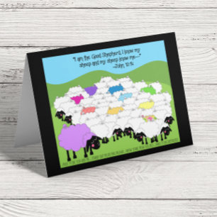 Carte d'anniversaire unique pour les moutons