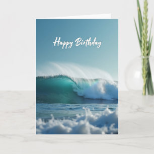 Carte d'anniversaire Vague océanique