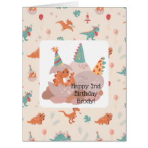 "Carte d'anniversaire Velociraptor Jouer