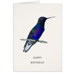 Carte d'anniversaire Velvet-Purple Coronet Humming