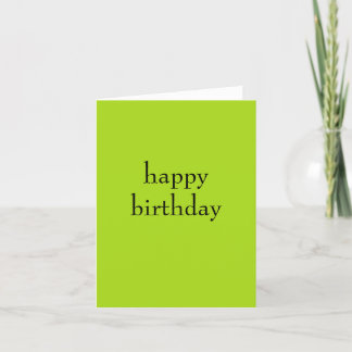 Carte d'anniversaire verte