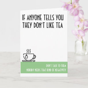 Carte d'anniversaire verte standard de Tea Lover