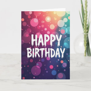 Carte d'anniversaire vibrante et fondue