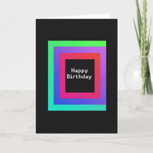 Carte d'anniversaire Vibrants Carrés