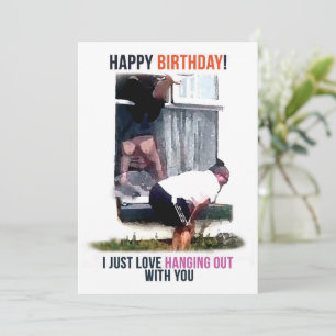 Carte d'anniversaire vidéo virale femmes fenêtre t