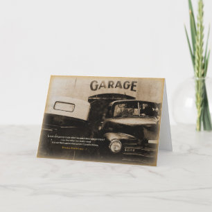 Carte d'anniversaire : Vieux garage
