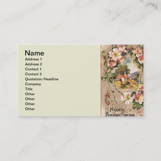 Carte d'anniversaire vintage (Devant)