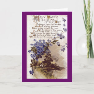 Carte d'anniversaire vintage.