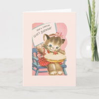 Carte d'anniversaire vintage