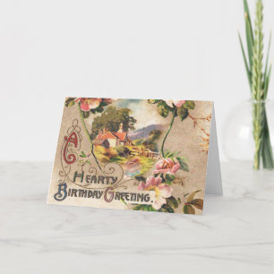 Carte d'anniversaire vintage