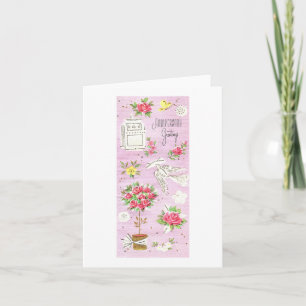 Carte d'anniversaire vintage