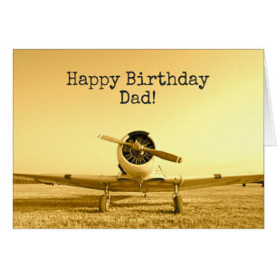 Carte d'anniversaire vintage avion de combat PERSO