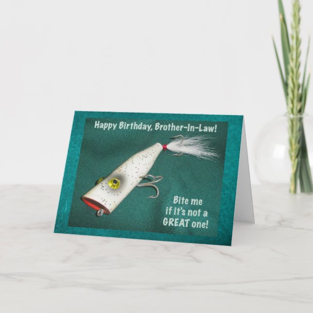 Carte d'anniversaire vintage de beau-frère (Devant)