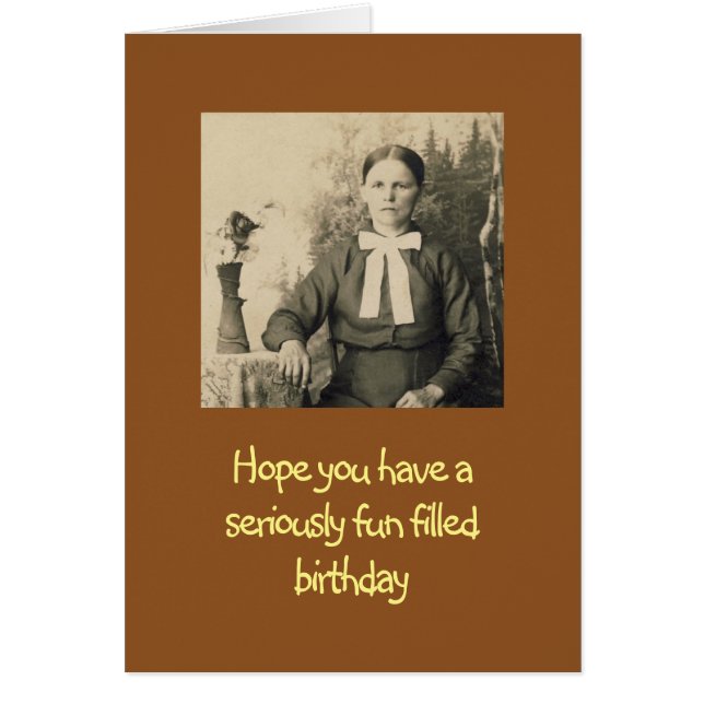 Carte d'anniversaire vintage d'humeur (Devant)