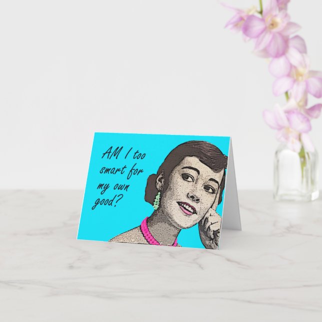 Carte d'anniversaire vintage et drôle (Orchidée)