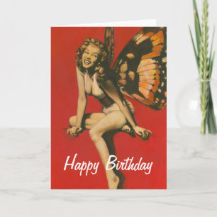 Carte d'anniversaire vintage Fairy