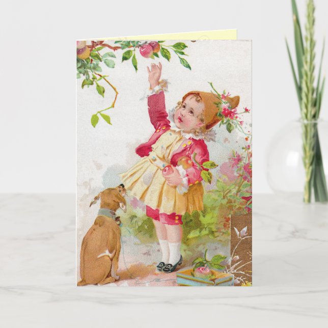 Carte d'anniversaire vintage pour enfant (Devant)