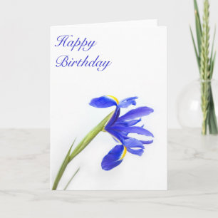 Carte d'anniversaire violet Iris Flower