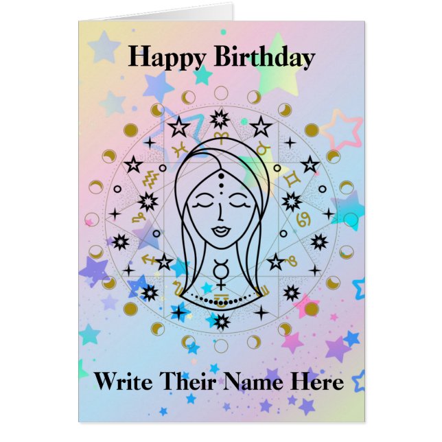 Carte d'anniversaire Virgo Astrologie 23 août-22 s (Devant)
