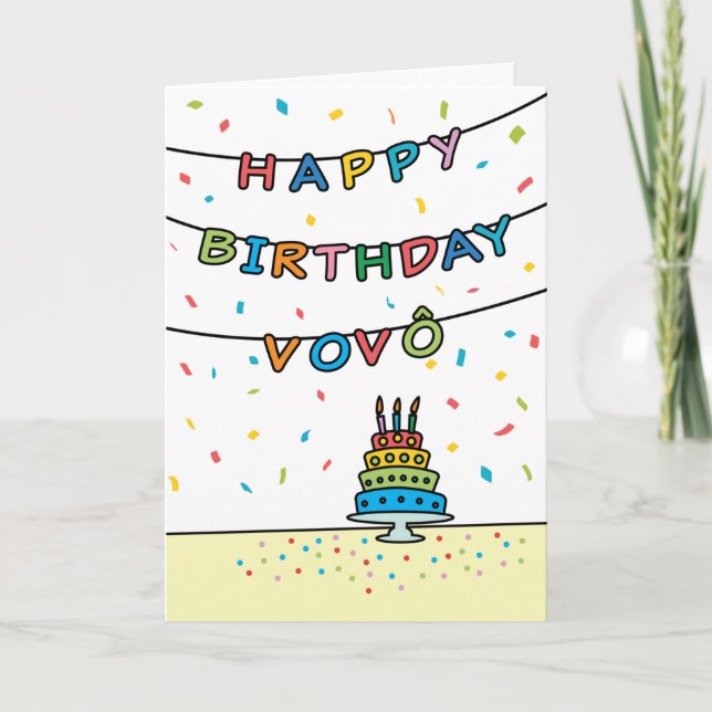 Carte d'anniversaire Vovô (Devant)