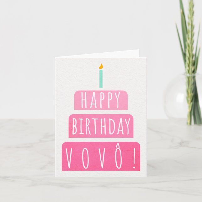 Carte d'anniversaire Vovô (Devant)