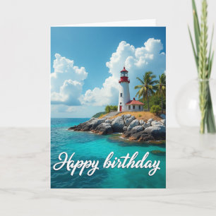 Carte d'anniversaire Vue sur le phare