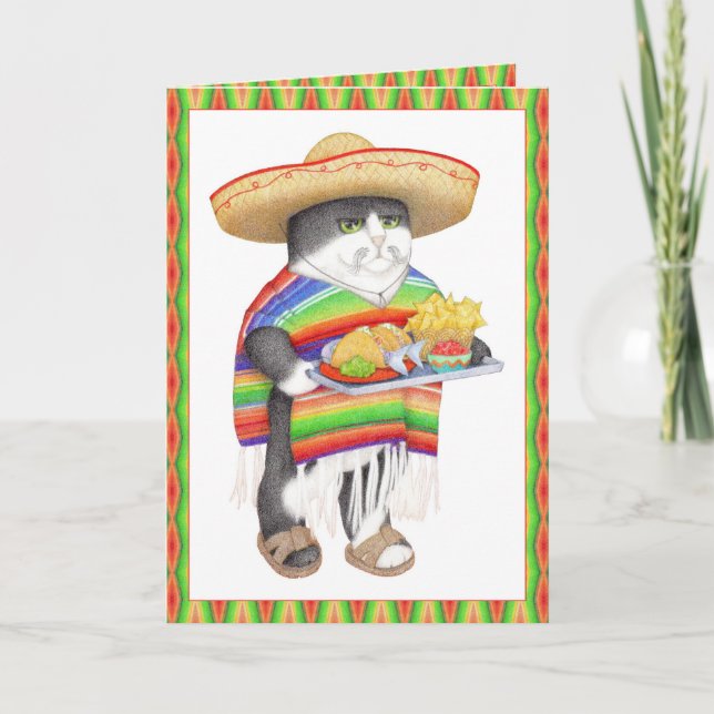 Carte d'anniversaire WENDELITO CAT espagnol (Devant)