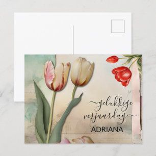 carte d'anniversaire wenskaart voor gelukkige verj