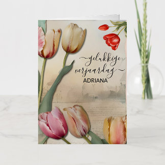 carte d'anniversaire wenskaart voor gelukkige verj