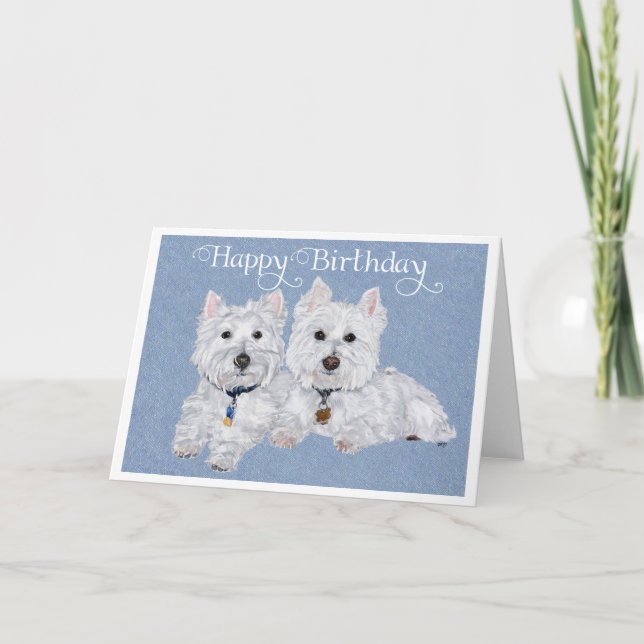 Carte d'anniversaire Westie (Devant)