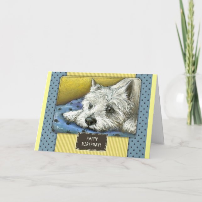 carte d'anniversaire westie (Devant)