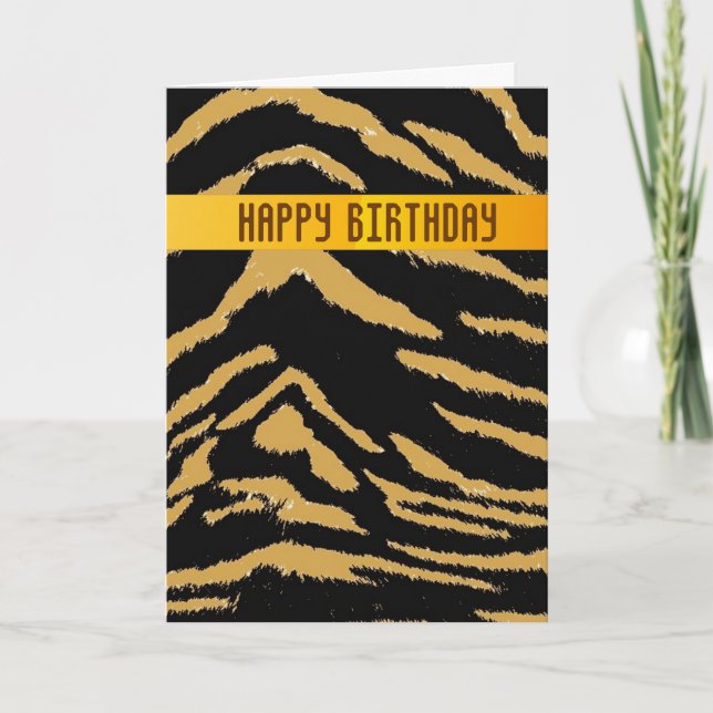 Carte d'anniversaire Wild Tiger (Devant)
