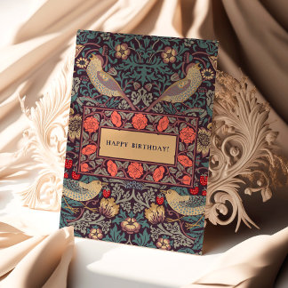 Carte d'anniversaire William Morris Strawberry Thi