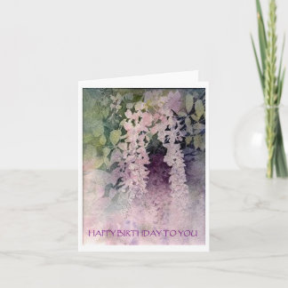Carte d'anniversaire Wisteria