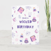 Carte d'anniversaire Witchy