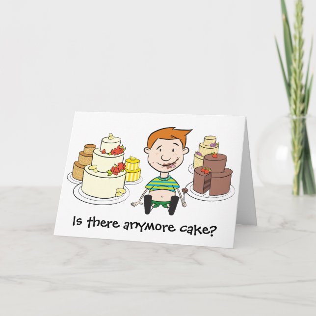 Carte d'anniversaire - y a-t-il désormais gâteau ? (Devant)