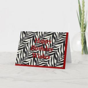carte d'anniversaire zebra imprimer - personnalise