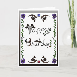 Carte d'anniversaire Zodiaque Capricorne