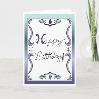 Carte d'anniversaire Zodiaque Poissons