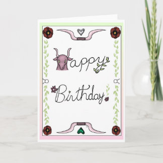 Carte d'anniversaire zodiaque Taureau