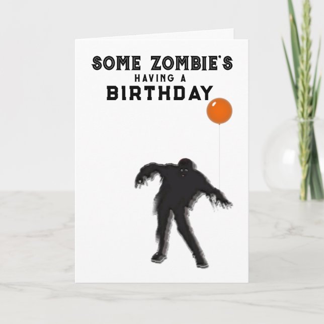 Carte d'anniversaire Zombie (Devant)