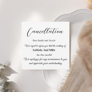 Carte d'annonce d'annulation de mariage personnali