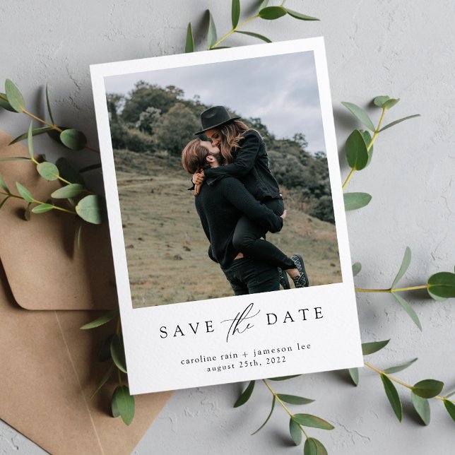 Carte d'annonce de date de mariage à l'écriture él (Créateur téléchargé)