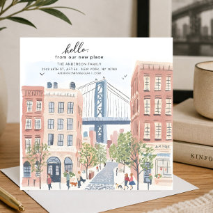 Carte d'annonce de déménagement à Brooklyn