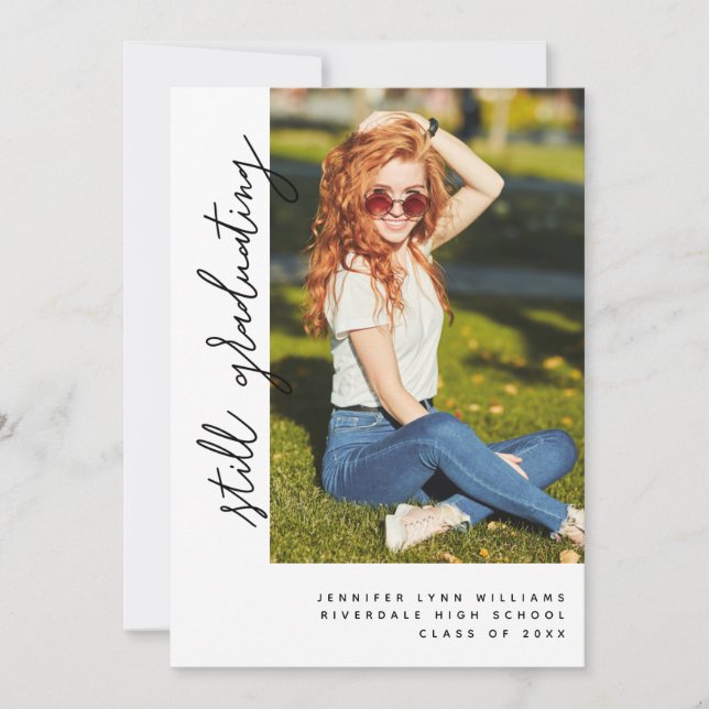 Carte d'annonce de diplômé(e) 2021 Toujours en cou (Devant)