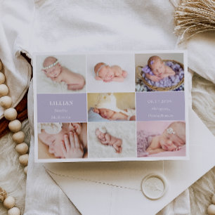 Carte d'annonce de faire-part de naissance bébé vi