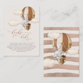 Carte d'annonce de livres bébé éléphant ballon