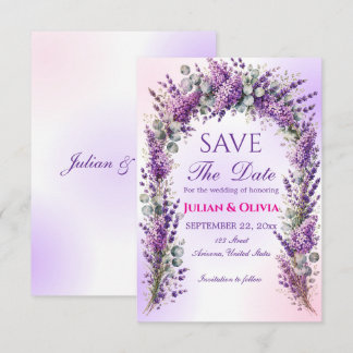 Carte d'annonce de mariage élégante avec arceau de