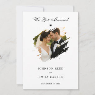 Carte d'annonce de mariage personnalisée